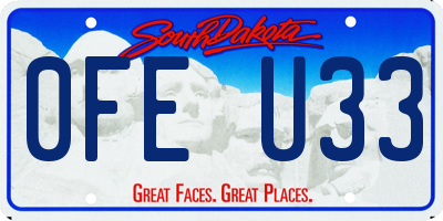 SD license plate 0FEU33