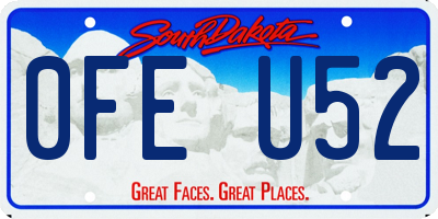 SD license plate 0FEU52