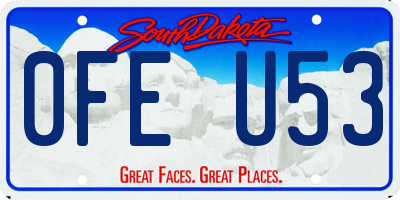 SD license plate 0FEU53