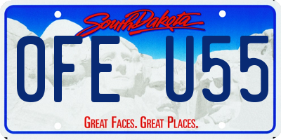 SD license plate 0FEU55
