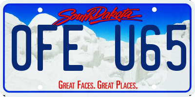 SD license plate 0FEU65