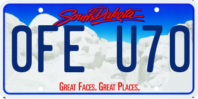 SD license plate 0FEU70