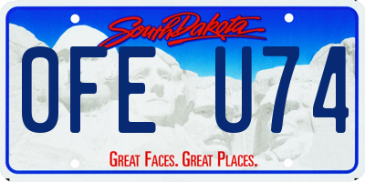 SD license plate 0FEU74