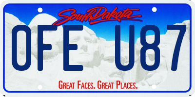 SD license plate 0FEU87