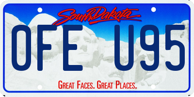 SD license plate 0FEU95