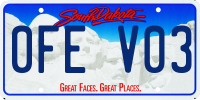 SD license plate 0FEV03