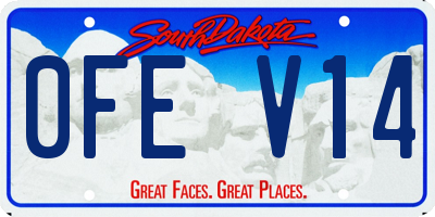SD license plate 0FEV14