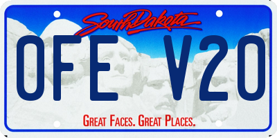 SD license plate 0FEV20