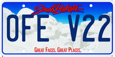 SD license plate 0FEV22