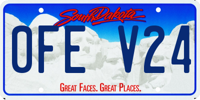 SD license plate 0FEV24