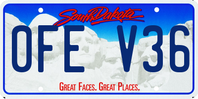 SD license plate 0FEV36