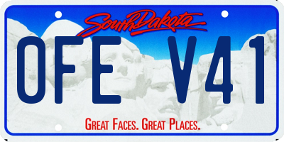 SD license plate 0FEV41