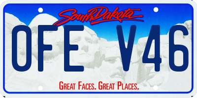 SD license plate 0FEV46