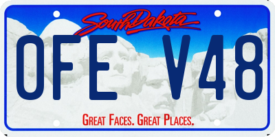 SD license plate 0FEV48