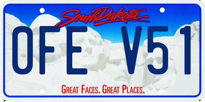 SD license plate 0FEV51