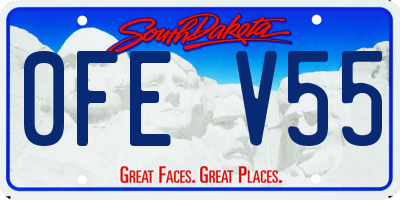 SD license plate 0FEV55
