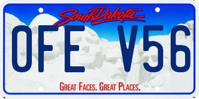 SD license plate 0FEV56