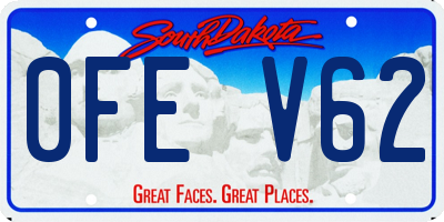 SD license plate 0FEV62