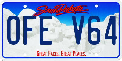 SD license plate 0FEV64