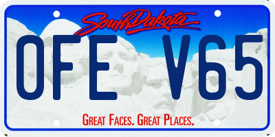 SD license plate 0FEV65