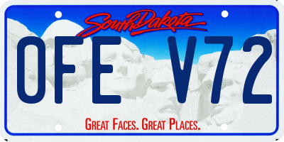 SD license plate 0FEV72