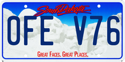 SD license plate 0FEV76