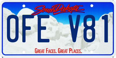 SD license plate 0FEV81