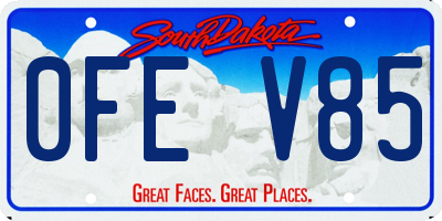 SD license plate 0FEV85