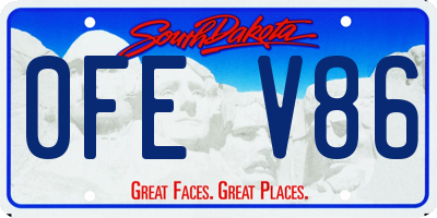 SD license plate 0FEV86