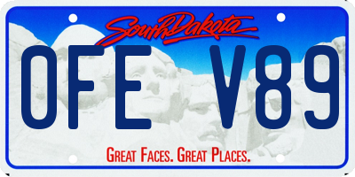 SD license plate 0FEV89
