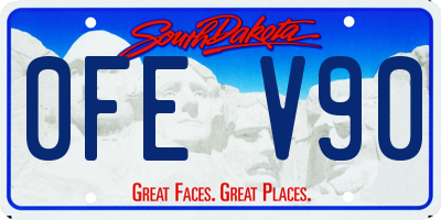 SD license plate 0FEV90