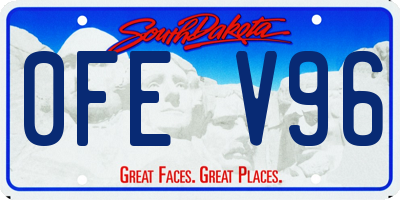SD license plate 0FEV96