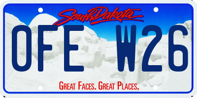 SD license plate 0FEW26