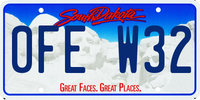 SD license plate 0FEW32