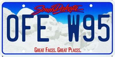SD license plate 0FEW95
