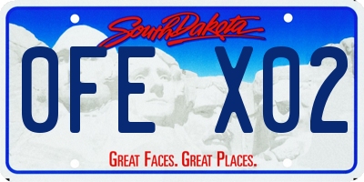 SD license plate 0FEX02