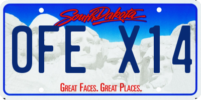 SD license plate 0FEX14