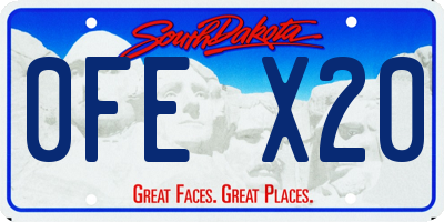 SD license plate 0FEX20