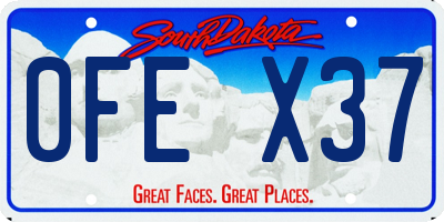 SD license plate 0FEX37