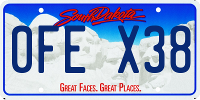 SD license plate 0FEX38