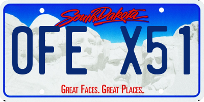 SD license plate 0FEX51
