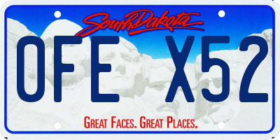 SD license plate 0FEX52