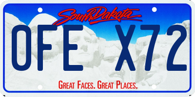 SD license plate 0FEX72