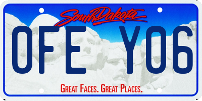 SD license plate 0FEY06