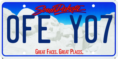 SD license plate 0FEY07