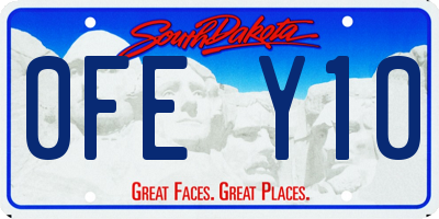 SD license plate 0FEY10