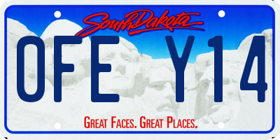 SD license plate 0FEY14