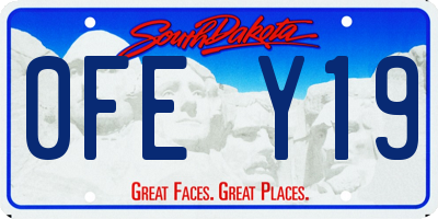 SD license plate 0FEY19