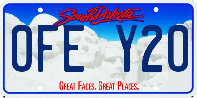 SD license plate 0FEY20