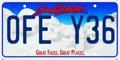 SD license plate 0FEY36